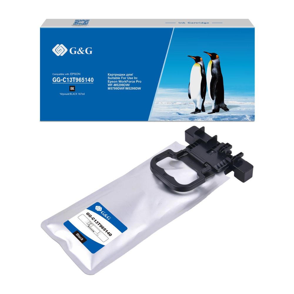 Картридж GG-C13T965140 G&G струйный черный картридж T9651BK для Epson WF-M5299DW/M5799DWF (10000 стр)