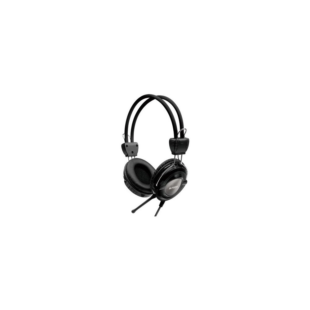Наушники A4tech HS-19-1 Iron Grey [накл, откр, микр, рег. гром, 20-20000Гц, каб 2м, штекер 3.5мм]