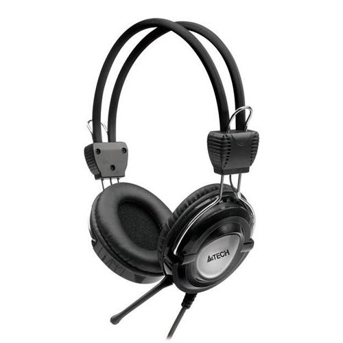 Наушники A4tech HS-19-1 Iron Grey [накл, откр, микр, рег. гром, 20-20000Гц, каб 2м, штекер 3.5мм]