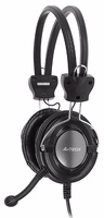 Наушники A4tech HS-19-1 Iron Grey [накл, откр, микр, рег. гром, 20-20000Гц, каб 2м, штекер 3.5мм]