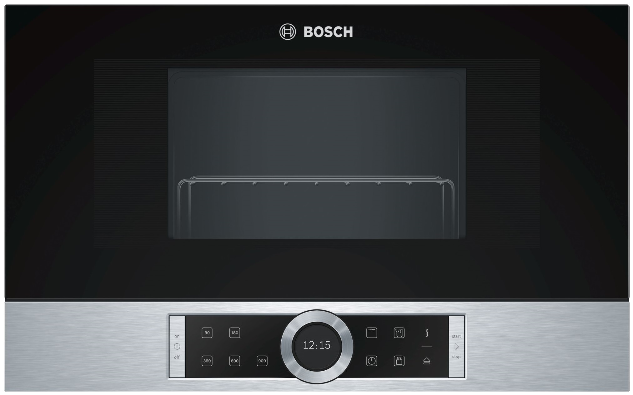 Встраиваемая микроволновая печь Bosch BEL634GS1 [900 Вт, 21 л, сенсор, гриль, дисплей, черный]