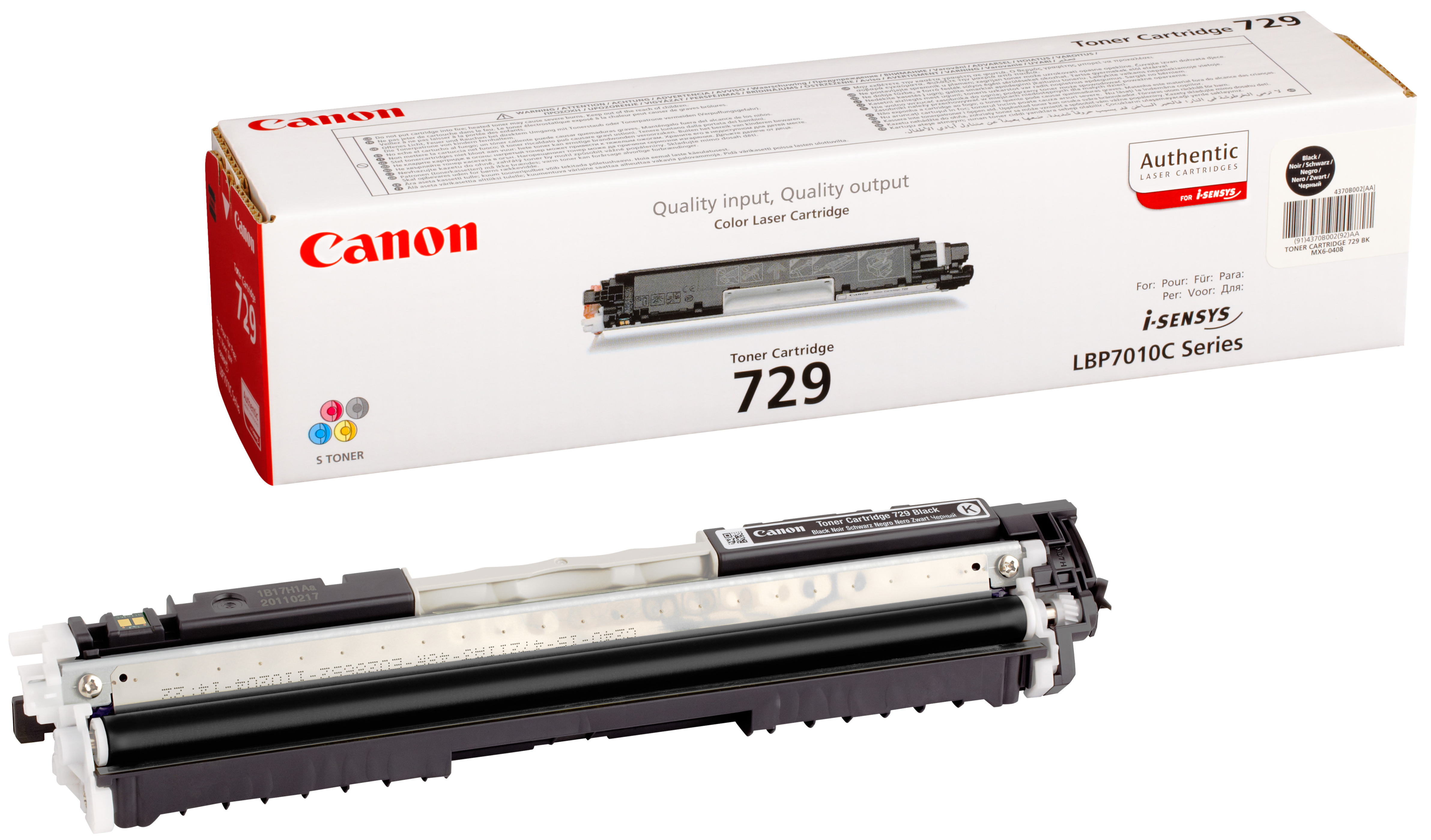 Картридж лазерный Canon 729BK 4370B002 черный (1200стр.) для Canon i-Sensys LBP-7010C/7018C