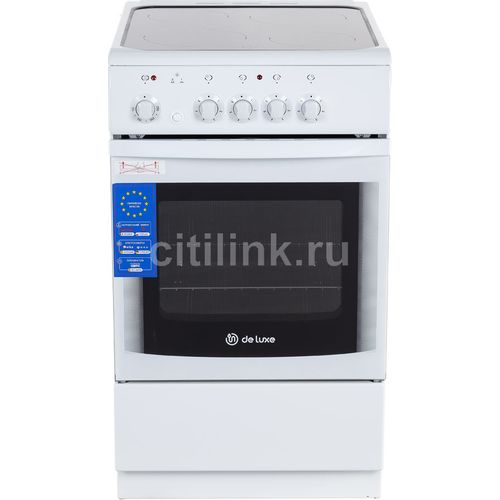 Плита Электрическая De Luxe 506004.04эс белый стеклокерамика
