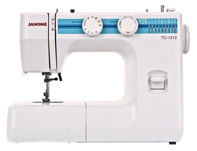 Швейная машина Janome TC 1212, белый/голубой