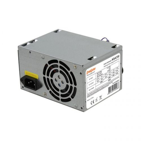 Блок питания 350W ExeGate AAA350, ATX, 8cm fan, 24p+4p, 2*SATA, 1*IDE