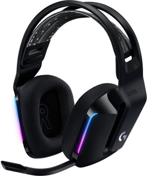 Наушники игровые беспроводные Logitech G733 LIGHTSPEED BLACK закрытые, 7.1, радиоканал, черные