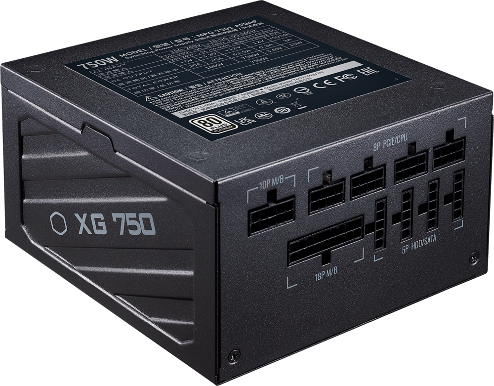 БП CoolerMaster XG750 PLATINUM 750 W (80+ Platinum, ATX 2.53, APFC, FM, 135mm Fan, 24+4+4+8, 12xSATA, 4xPCI-E(6+2)) [MPG-7501-AFBAP-EU]