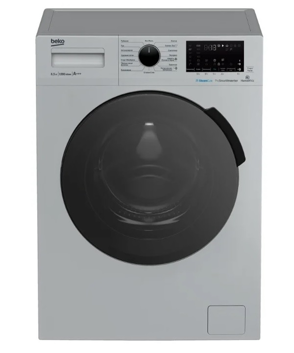 Стиральная машина Beko WSPE6H616S класс: A загр.фронтальная макс.:6.5кг серебристый