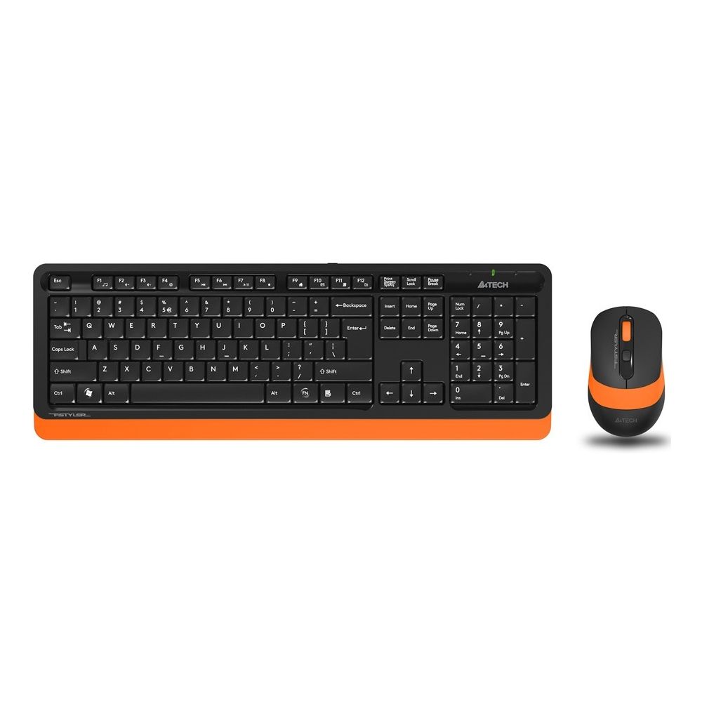 Клавиатура + мышь A4Tech Fstyler FG1010 клав:черный/оранжевый мышь:черный/оранжевый USB беспроводная Multimedia