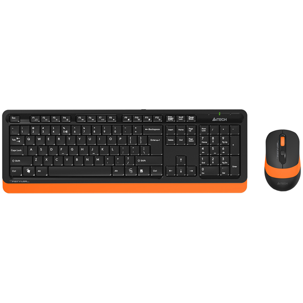 Клавиатура + мышь A4Tech Fstyler FG1010 клав:черный/оранжевый мышь:черный/оранжевый USB беспроводная Multimedia