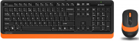 Клавиатура + мышь A4Tech Fstyler FG1010 клав:черный/оранжевый мышь:черный/оранжевый USB беспроводная Multimedia