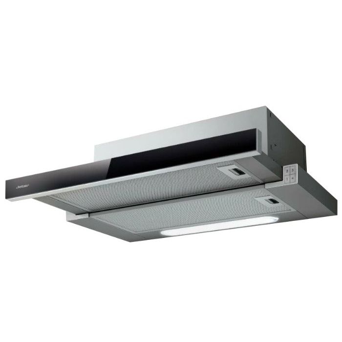 Вытяжка Jetair ORION LX/GR/F/60/VT [встр, 46 см, 650 м³/ч, кнопки, сереб/черн]