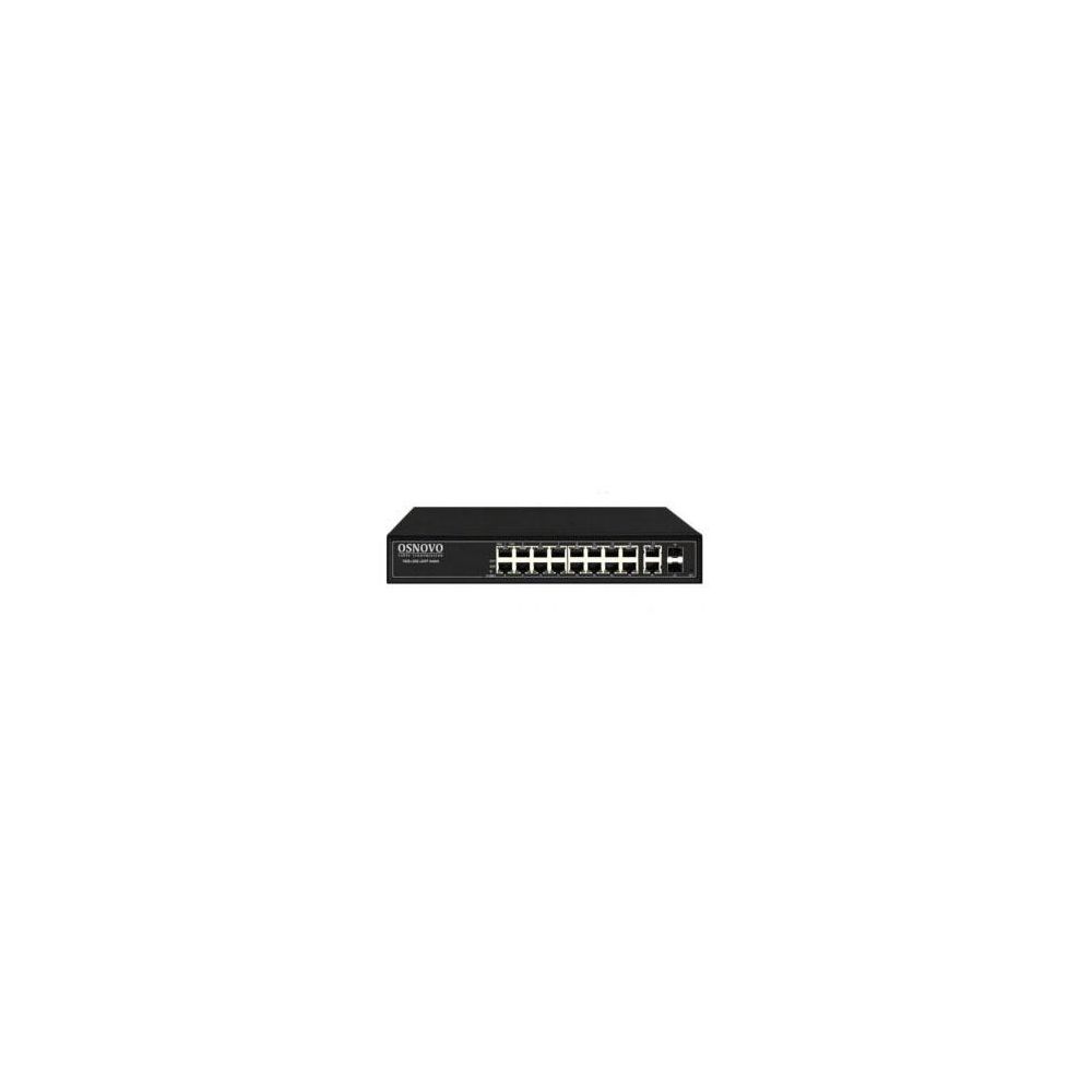 Коммутатор OSNOVO Управляемый L2 PoE  Gigabit Ethernet на 16 RJ45 PoE + 2 x RJ45 + 2 GE SFP портов