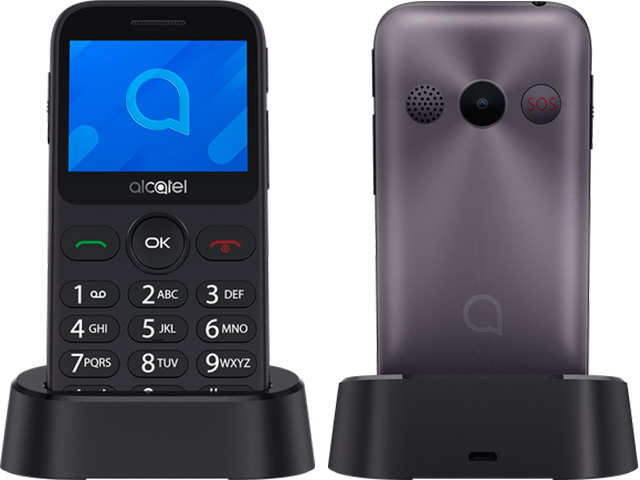 Сотовый телефон Alcatel 2020X серый [2.4", TN, 320x240, 0.3 Мп, BT, FM, micro SD, 350 мА*ч]