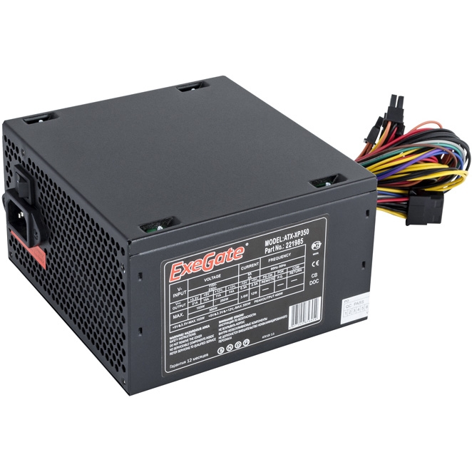 Блок питания ExeGate XP350 350 Вт [ATX vATX 12V 2.2, 120 x 120 мм][EX221985RUS]