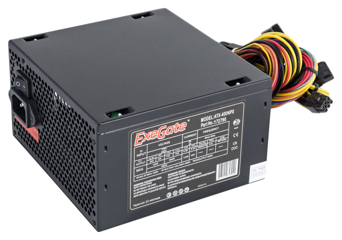 Блок питания ExeGate 400NPX 400 Вт [ATX vATX 12V 2.3, 120 x 120 мм][EX224732RUS]