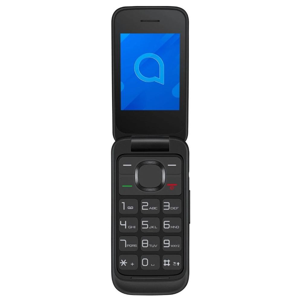 Мобильный телефон Alcatel 2057D OneTouch черный раскладной 2Sim 2.4" 240x320 0.3Mpix GSM900/1800 GSM1900 MP3 FM microSD max32Gb