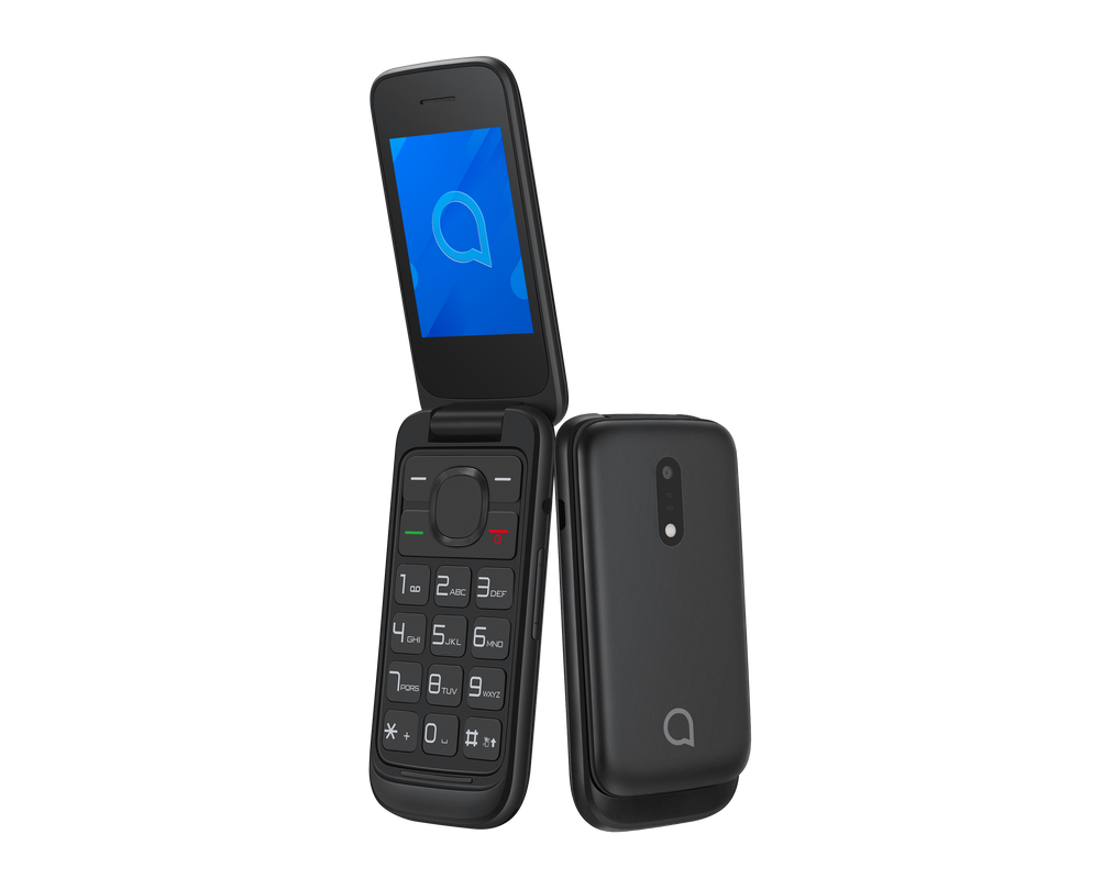 Мобильный телефон Alcatel 2057D OneTouch черный раскладной 2Sim 2.4" 240x320 0.3Mpix GSM900/1800 GSM1900 MP3 FM microSD max32Gb