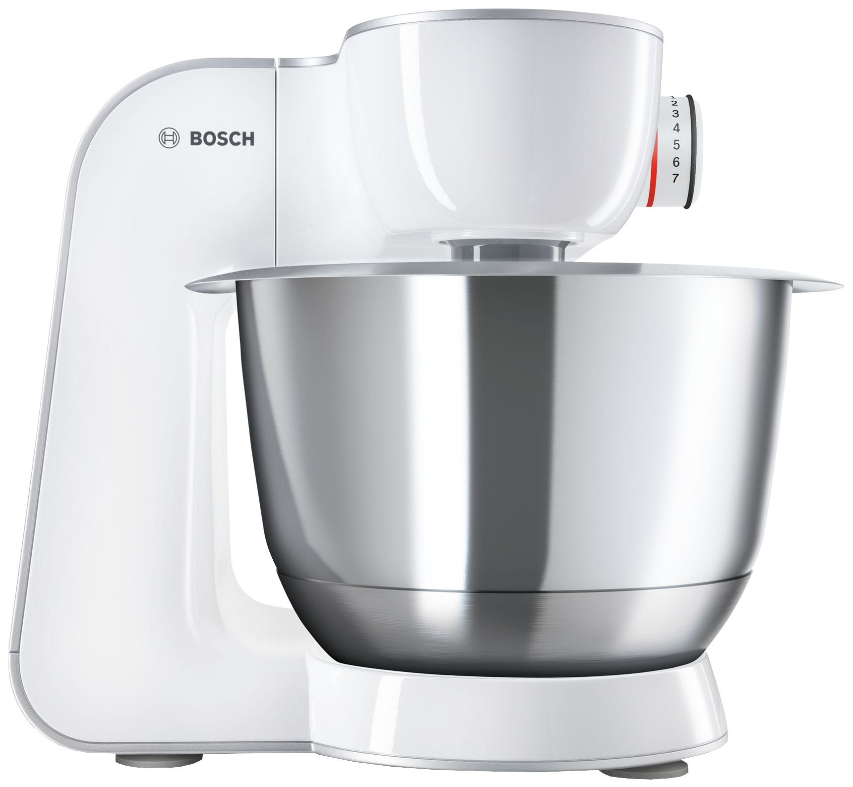 Кухонная машина Bosch MUM58243 планетар.вращ. 1000Вт серый/белый