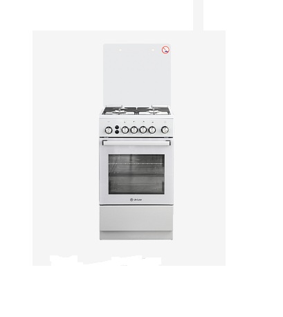 Плита Газовая De Luxe 5040.40г (кр) ЧР-012 серый (стеклянная крышка) реш.чугун