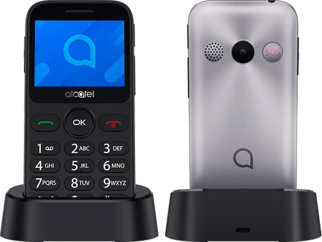 Сотовый телефон Alcatel 2020X серебристый [2.4", TN, 320x240, 0.3 Мп, BT, FM, micro SD, 350 мА*ч]