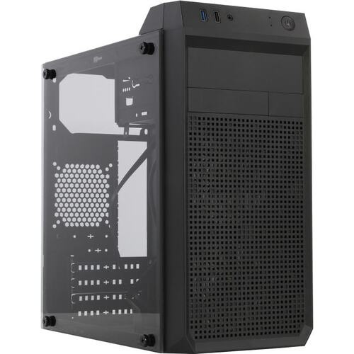 Корпус Mini-Tower GameMax 6506 TG черный [закаленное стекло, 2 x 120 мм, 0.8 мм]