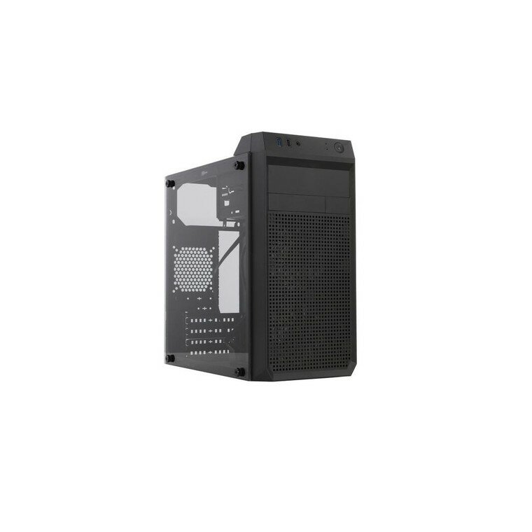 Корпус Mini-Tower GameMax 6506 TG черный [закаленное стекло, 2 x 120 мм, 0.8 мм]