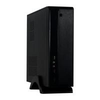 Корпус MiniITX ExeGate MI-207 Black, miniITX/mATX, <M350, 80mm>, 2*USB, Audio