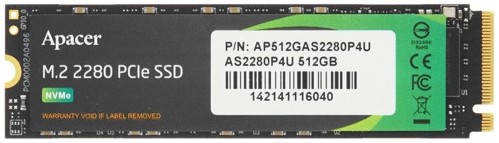 Твердотельный накопитель Apacer SSD AS2280P4U 512Gb M.2 PCIe Gen3x4