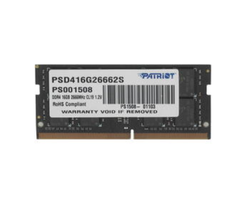 Оперативная память 16Gb DDR4 2666MHz Patriot SO-DIMM (PSD416G26662S)
