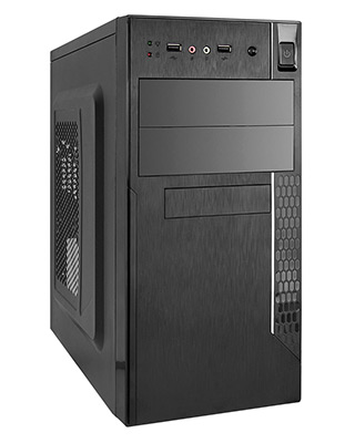 Корпус Minitower ExeGate MA-373X Black, mATX <UN500, 120mm> 2*USB, Audio