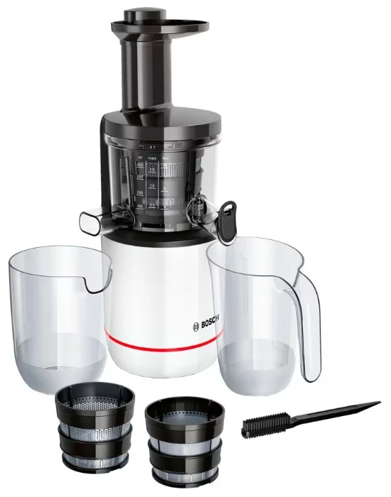 Соковыжималка электрическая BOSCH MESM500W белый [150 Вт, шнековая, скоростей - 1, резервуар для сока - 1000 мл, корпус - пластик]