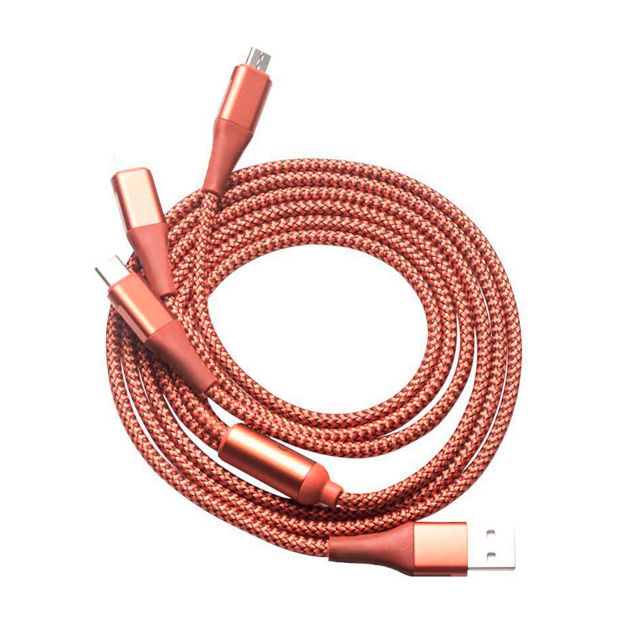 Кабель Xiaomi Solove DW1, 1.2м, в оплетке, красный