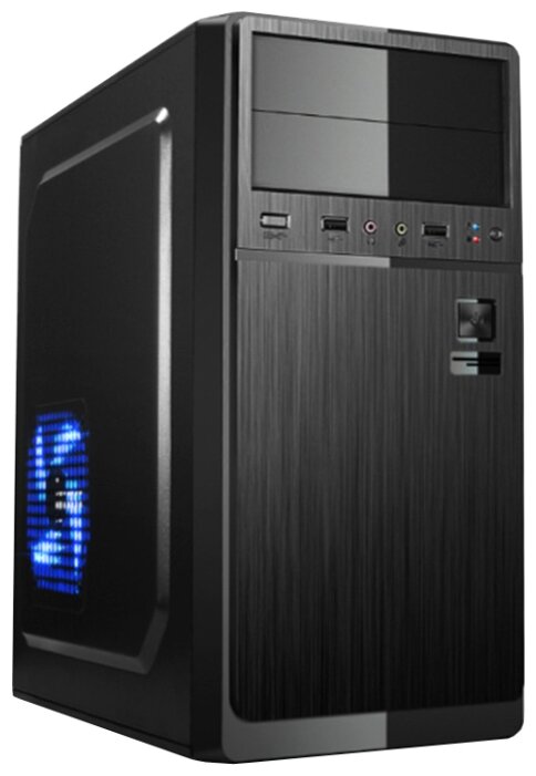 Корпус Miditower ExeGate XP-402U Black, ATX, <XP500, Black,120mm>, 2*USB+1*USB3.0, Audio