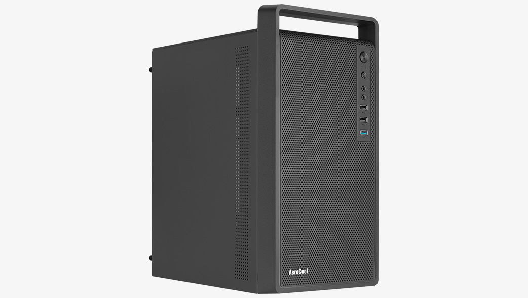 Корпус MiniTower AeroCool CS-109-S-BK-v1 (mATX, USB3x1, USB2x2, 120mm fan,без БП) (4711099472390)