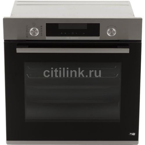 Электрический духовой шкаф Bosch HBG538ES6R [71 л, эм. легкой оч., гриль, конв., сенсор, утапл. ручки, ст.-3, дисплей, серебристый, черный]