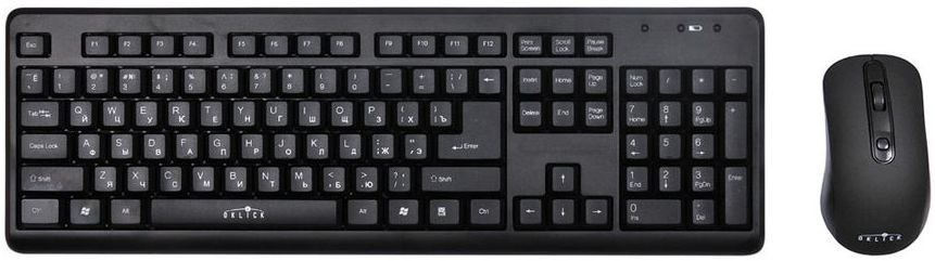 Клавиатура + мышь Oklick 270M клав:черный мышь:черный USB беспроводная