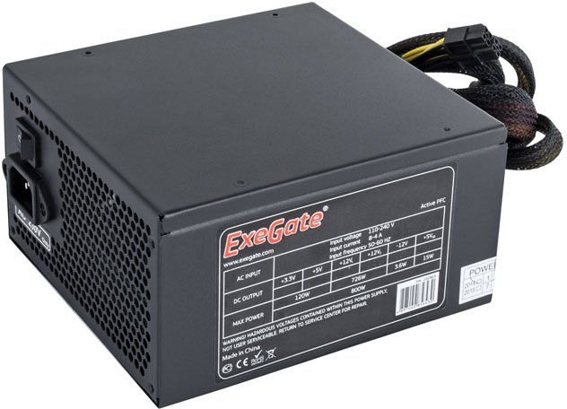 Блок питания ExeGate 850PPX 850 Вт [ATX vATX 12V 2.3, APFC, 140 x 140][EX259613RUS]