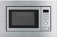 Встраиваемая микроволновая печь Smeg FMI017X [700 Вт, 17 л, кнопки, пов. мех., гриль, дисплей, серебристый, черный]