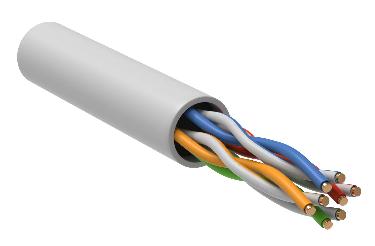 Кабель ITK LC1-C5E04-128 кат.5е U/UTP не экранированный 4X2X24AWG LSZH внутренний 305м белый
