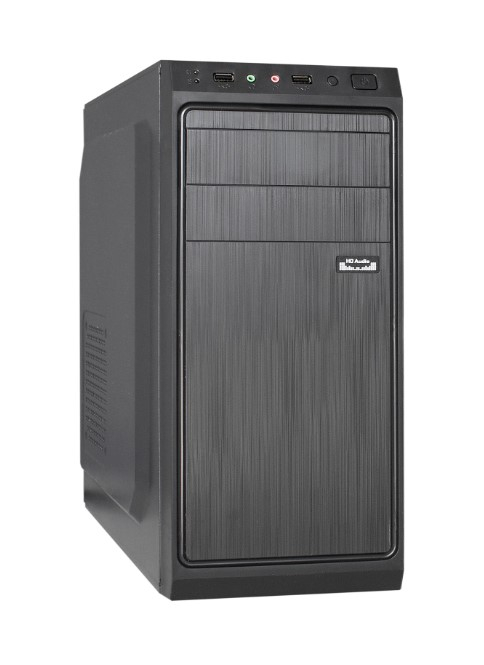 Корпус Miditower ExeGate XP-401 Black, ATX, <XP600, Black,120mm>, 2*USB, Audio