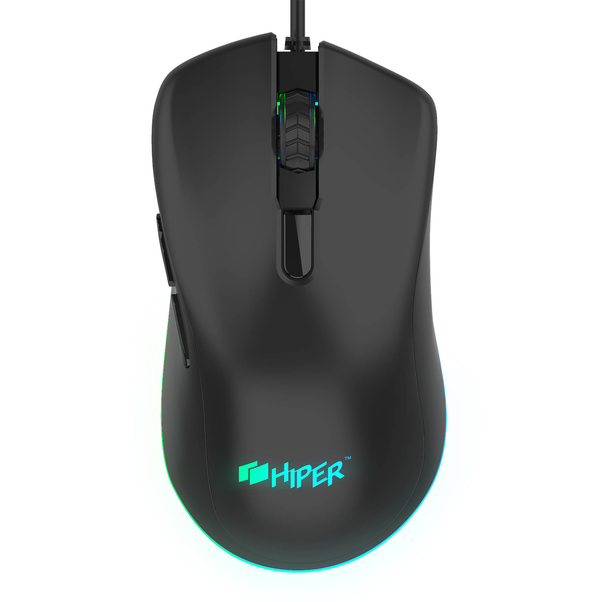 HIPER GMUS-4000COBRA чёрная Игровая мышь (USB, 6 кнопок, 5000 dpi, Sunplus A6651B, RGB подсветка)