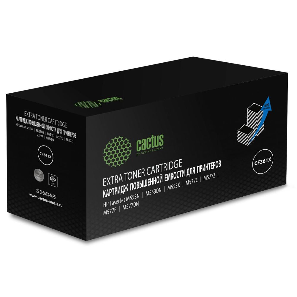 Картридж лазерный Cactus CS-CF361X-MPS [голубой, совместимый, 18000 стр, 1 шт]