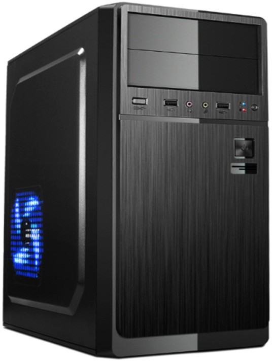 Корпус Miditower ExeGate XP-402U Black, ATX, <без БП>, 2*USB+1*USB3.0, Audio