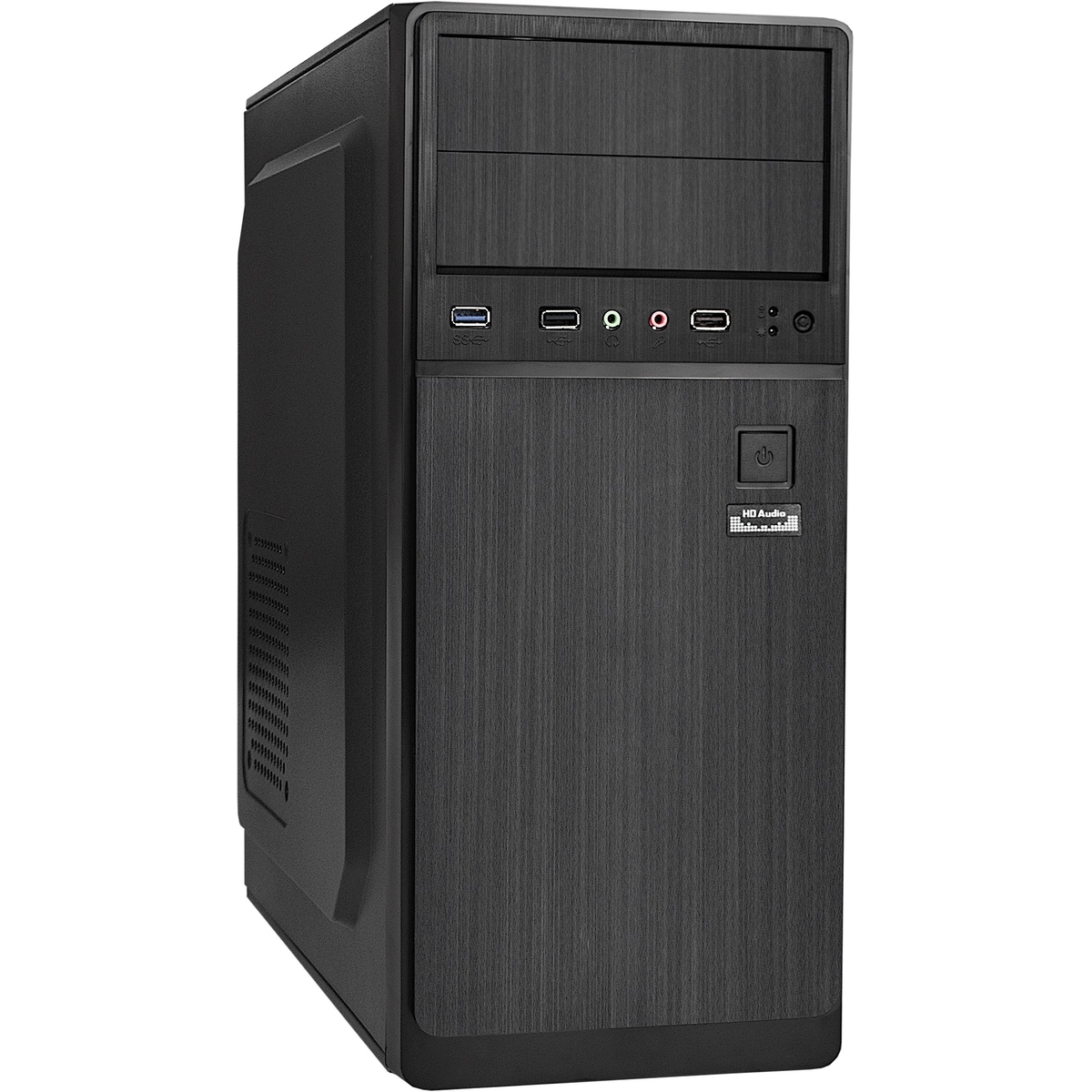 Корпус Miditower ExeGate XP-402U Black, ATX, <без БП>, 2*USB+1*USB3.0, Audio