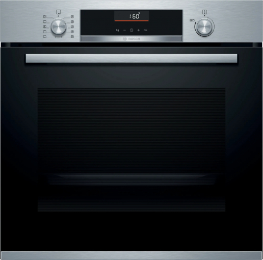 Электрический духовой шкаф Bosch HBA5360S0 [71 л, каталит., гриль, конв., сенсор, ст.-2, дисплей, серебристый, черный]