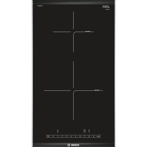 Индукционная варочная поверхность Bosch PIB375FB1E [ст-керамика, конф.:2, инд.-2, серебристый, черный]