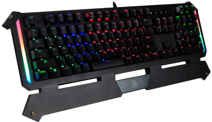 Клавиатура A4Tech Bloody B875N механическая черный USB for gamer LED (подставка для запястий)