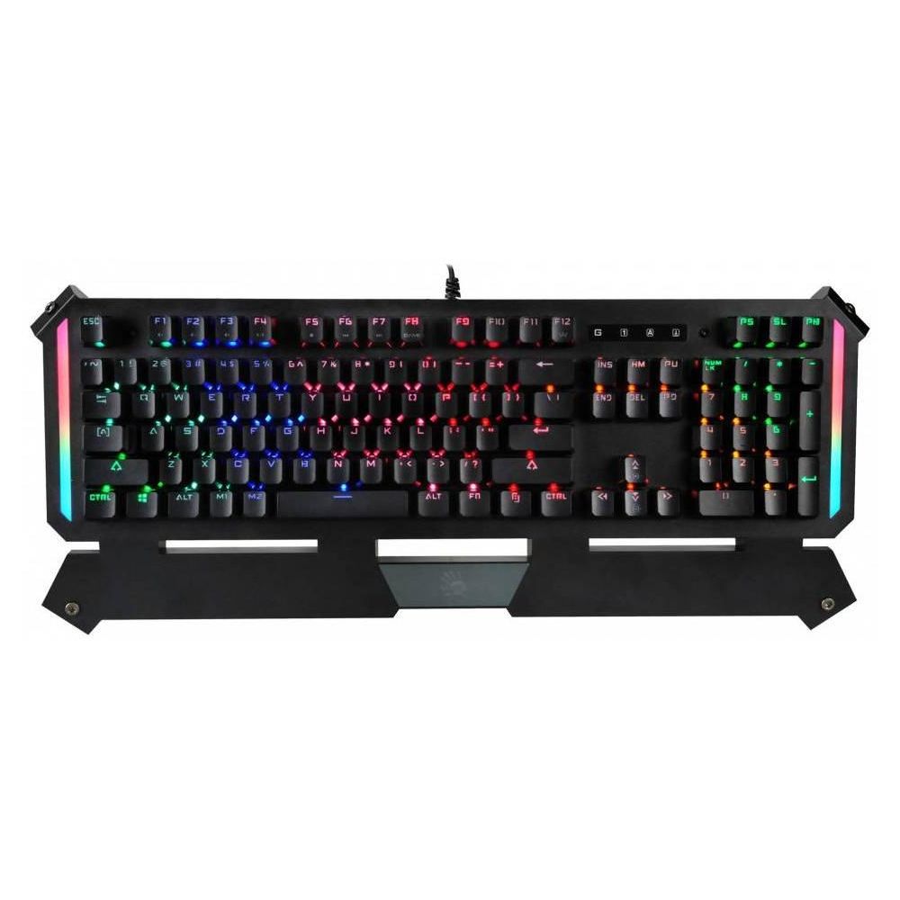 Клавиатура A4Tech Bloody B875N механическая черный USB for gamer LED (подставка для запястий)