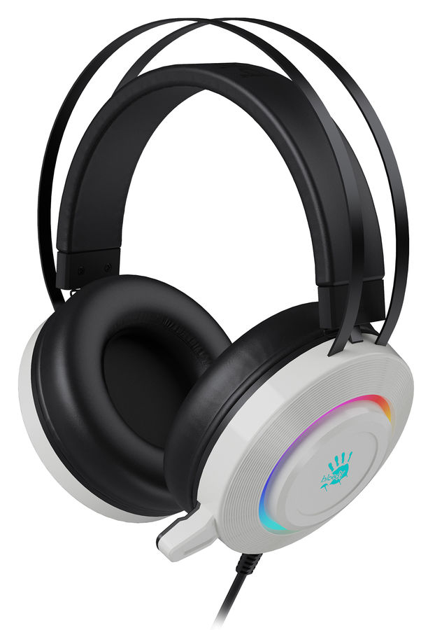 Наушники A4Tech Bloody G521 WHITE [закрытые, 20-20КГц, микр., 7.1, каб. 2.3м, разъем USB, черный]